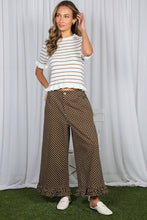 Load image into Gallery viewer, Charming Striped Short Ruffle Sleeve Knitted Sweater VT60773