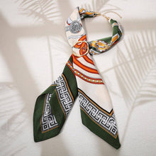 Load image into Gallery viewer, Pattern Printed Ring Accent Fabric Scarf Necklace
