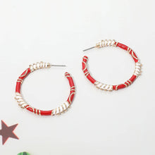 Load image into Gallery viewer, Game Day Textured Hoop Earrings