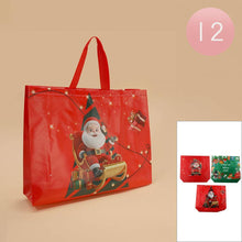 Load image into Gallery viewer, 12PCS - Santa Christmas Message Printed Reusable Gift Bags