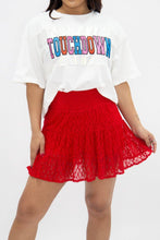 Load image into Gallery viewer, Lace Skirt with Shorts, Red