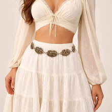 Load image into Gallery viewer, Boho Vintage Cross Accent Medallion Link Waist Chain Belt
