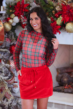 Load image into Gallery viewer, Velvet Hour Skort - Red