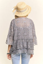 Load image into Gallery viewer, BELL SLEEVE LACE TOP- LET3907
