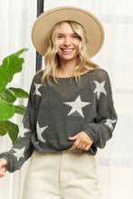 Load image into Gallery viewer, STAR PATTERN KNIT SWEATER- LESW3834