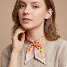 Load image into Gallery viewer, Botanical Print Fabric Scarf Magnetic Necklace