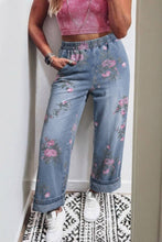 Load image into Gallery viewer, Floral Denim Jeans