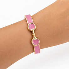 Load image into Gallery viewer, Derby Horse Bit Color Hinge Cuff Bracelet