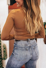 Load image into Gallery viewer, Solid Scoop Neck Long Sleeve Top