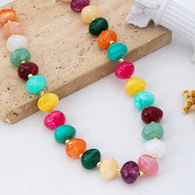 Load image into Gallery viewer, Multi Colored Resin Pebble Beaded Necklace | 80N93363