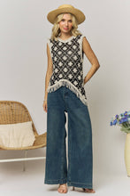 Load image into Gallery viewer, FRINGE HEM CROCHET TOP- LET4265