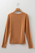 Load image into Gallery viewer, Solid Scoop Neck Long Sleeve Top