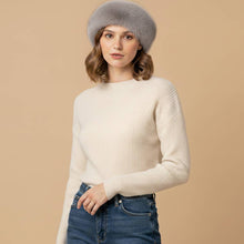 Load image into Gallery viewer, Plush Faux Fur Round Winter Beret Hat
