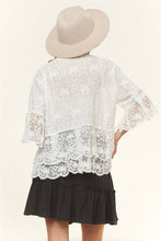 Load image into Gallery viewer, BELL SLEEVE LACE TOP- LET3907