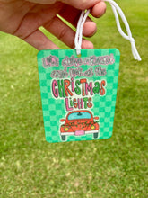Load image into Gallery viewer, Let’s drive around and look at Christmas lights car freshies