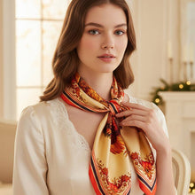 Load image into Gallery viewer, Thanksgiving Turkey Print Square Bandana Scarf