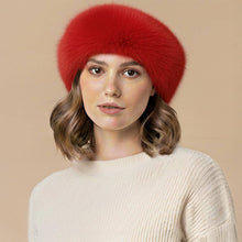 Load image into Gallery viewer, Plush Faux Fur Round Winter Beret Hat