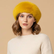 Load image into Gallery viewer, Plush Faux Fur Round Winter Beret Hat