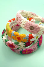 Load image into Gallery viewer, FLORAL CROCHET SOFT WOVEN KNIT HEADBAND HAIR BAND | 40HB182