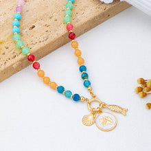 Load image into Gallery viewer, Rainbow Beaded Nautical Charm Necklace | 80N92952