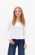 Load image into Gallery viewer, Square Neck Long Sleeve Top, White