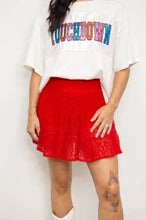 Load image into Gallery viewer, Lace Skirt with Shorts, Red