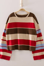 Load image into Gallery viewer, MULTI COLOR STRIPE SWEATER
