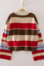 Load image into Gallery viewer, MULTI COLOR STRIPE SWEATER
