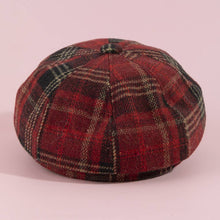 Load image into Gallery viewer, Tartan Plaid Eight Panel Newsboy Cap
