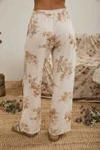 Load image into Gallery viewer, FLORAL TOILE WIDE LEG KNIT LOUNGE PANTS
