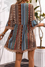 Load image into Gallery viewer, Bohemian V-Neck Bell Sleeve Dress
