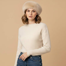 Load image into Gallery viewer, Plush Faux Fur Round Winter Beret Hat
