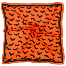 Load image into Gallery viewer, Halloween Bat Pattern Square Bandana Scarf

