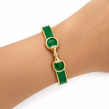 Load image into Gallery viewer, Derby Horse Bit Color Hinge Cuff Bracelet
