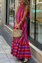 Load image into Gallery viewer, Striped Halter Casual Dress

