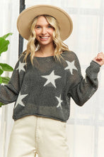 Load image into Gallery viewer, STAR PATTERN KNIT SWEATER- LESW3834
