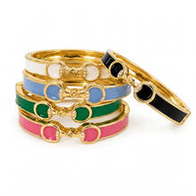 Load image into Gallery viewer, Derby Horse Bit Color Hinge Cuff Bracelet
