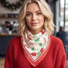 Load image into Gallery viewer, Vintage Christmas Pattern Square Bandana Scarf

