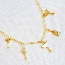 Load image into Gallery viewer, Cheers To Happiness Multi Charm Necklace
