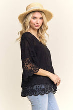 Load image into Gallery viewer, BELL SLEEVE LACE TOP- LET3907
