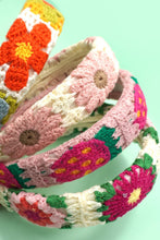 Load image into Gallery viewer, FLORAL CROCHET SOFT WOVEN KNIT HEADBAND HAIR BAND | 40HB182
