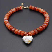 Load image into Gallery viewer, Heart Pendant Resin Beaded Necklaces | 40NK9701
