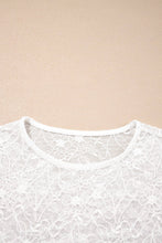 Load image into Gallery viewer, Sheer Lace Mesh Crew Neck Long Sleeve Top
