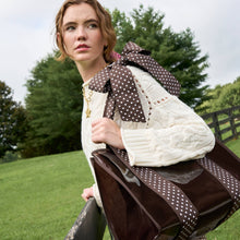 Load image into Gallery viewer, Case-Mate Espresso Polka Dot Bow Jelly Tote Bag
