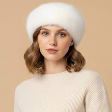 Load image into Gallery viewer, Plush Faux Fur Round Winter Beret Hat
