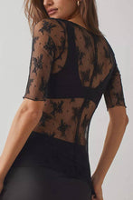 Load image into Gallery viewer, Sheer Lace Overlay Blouse
