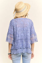 Load image into Gallery viewer, BELL SLEEVE LACE TOP- LET3907
