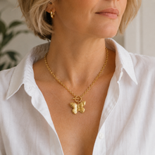 Load image into Gallery viewer, Vintage Butterfly Solo Toggle Necklace
