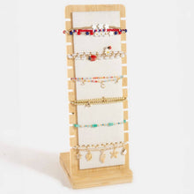 Load image into Gallery viewer, Long Wooden Jewelry Display Stand
