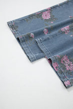 Load image into Gallery viewer, Floral Denim Jeans
